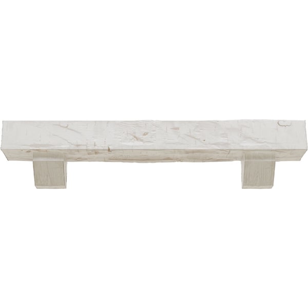 Kit W/ Ashford Corbels, Factory Prepped, 8H  X 10D X 72W Hand Hewn Faux Wood Fireplace ManteL